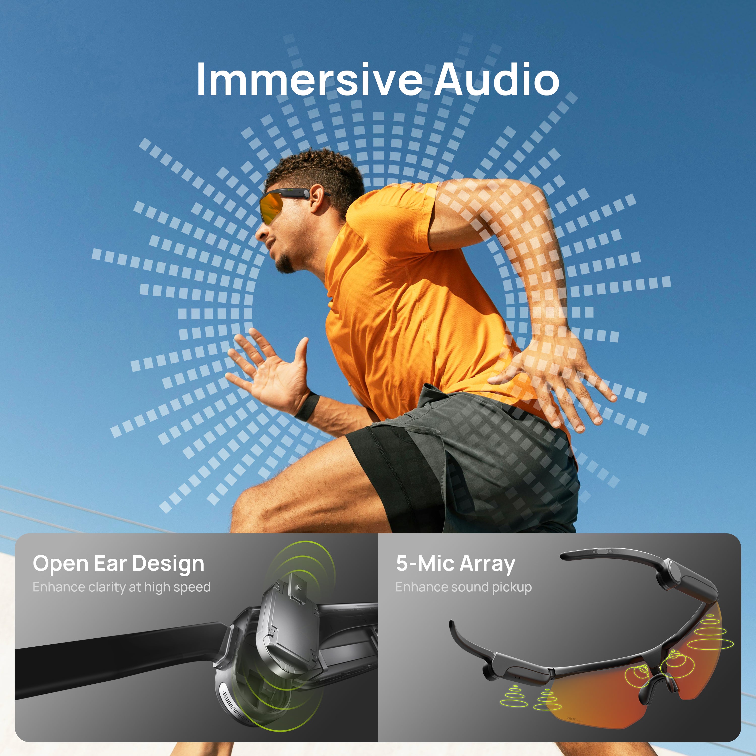 BleeqUp Ranger AI Sports Camera Glasses - Lenses by Zeiss